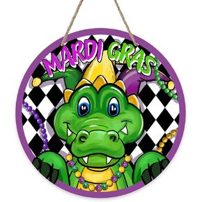 deroro ترحيب ماردي غرا القطة السوداء علامة الباب الأمامي، قناع نيو أورليانز كرنفال الخشب باب شماعات في الهواء الطلق ديكور الشرفة الخارجية، حفلة تنكرية إكليل خشبي داخلي الجدار شنقا الديكور الحيوانات الأليفة هدية عاشق in Kuwait