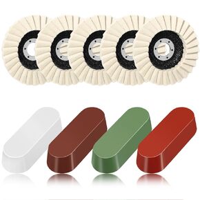 9 قطع قرص رفرف من اللباد مواد كاشطة تلميع عجلة ومركبات مجموعة 5 قطع قرص تلميع الصوف 4 مركب وسادة عجلة تلميع الصوف لطاحونة الزوايا in Kuwait