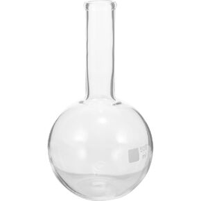 500ml Long Neck Glass Distillation Flask for Laboratory Use, Borosilicate Glass Flat Bottom Flask for Scientific Experiments and Chemical Analysis in Saudi Arabia