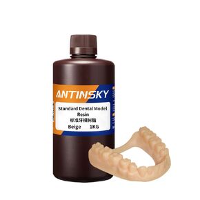 Antinsky Standard Dental Model Resin Dental Model Crown and Bridge Model, Orthodontic Model, Implant Model DLP LCD UV-Curing 405nm 3D Resin Printer 100°C Heat Resistance High Precision Beige 1kg in Kuwait
