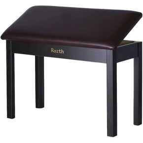 S100 Solid Wood Duet Piano Bench with Storage, Piano Stool with Padded Cushion, Keyboard Bench with Bookcase, Piano Chair and Piano Seat. High-Density Sponges. in Saudi Arabia