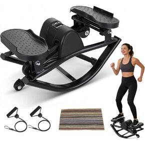 Rock Stepper Side to Side Portable Lateral Rocking Stepper with Digital Display and Non-Slip Mat Mini Steppers for Exercise at Home in Saudi Arabia