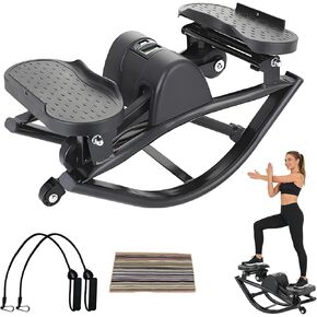 JSDMBD Rock Stepper خطوة من الجانب إلى الجانب هزاز للياقة البدنية مع شاشة رقمية/آلة عصابات المقاومة للتمرين المنزلي in Saudi Arabia