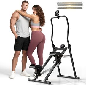MOMODA Stair Stepper Resistance Adjustable Folding Vertical Climber Machine for Home Gym Full-Body Workout in Kuwait