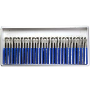 30Pcs Ball Spherical Diamond Burrs,6mm Head Dia,3mm Shank,Grinding Engraving Sanding Sharpen Deburr Grind Abrasives Rotary Bits for Jewelry Glass Jade Stones Grout Die Iron Steel Metal in Kuwait