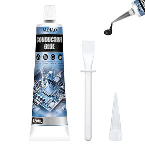 JAOJAO Conductive Glue, Conductive Glue for Electronics Electrically Conductive Adhesive Conductive Performance After Curing Strong Adhesion for Connecting Shielding Fixing Circuits, 120ml in Kuwait