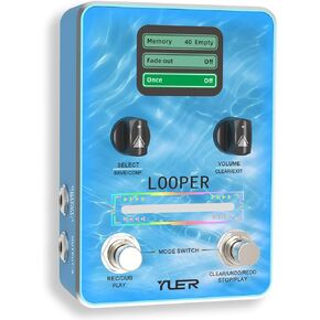 دواسة جيتار Yuer Looper 40 فتحة و160 دقيقة وقت تكرار غير محدود، تسجيل، تراجع/إعادة، إيقاف ومسح للجيتار الكهربائي/الجهير/دواسة حلقة الجيتار الصوتية in Kuwait