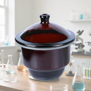 مجفف فراغ زجاجي، مجفف زجاجي بقطر داخلي 350 مم/400 مم، يتضمن لوح سيراميك، مادة سميكة، قوي ومتين، مناسب للتجفيف بالفراغ في المختبرات in Kuwait