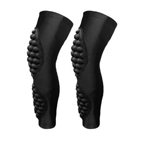 Youth Long Leg Compression Sleeve with Knee & Calf Pads for Wrestling, Basketball, Volleyball 1 Pair Pink YXL in Saudi Arabia