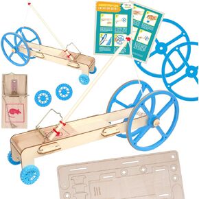Mousetrap Car Kit 10 Pack – STEM Projects for Kids Ages 8–14, DIY Physics Car Kit for Classroom, Homeschool, Science Fair, Group Activities in Kuwait