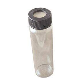 J.G. Finneran 9A-105LB-2 Amber Borosilicate Glass VOA Vial with Light Blue 24-414 mm Open Top PP Cap and 0.100" PTFE/Silicone Septa, 40 mL Capacity, Precleaned (Pack of 72) in Kuwait