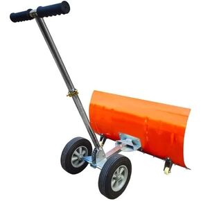 أداة دفع الثلج الدوارة من ELEFOCUS، إمالة بـ 5 أوضاع، شفرة فولاذية مقاس 47.5 × 75.5 سم مع عجلات مطاطية لإزالة الثلج بكفاءة in Kuwait