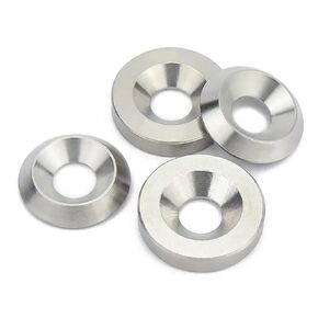 5pc/20pc M3 M4 M5 M6 M8 M10 Conical Solid Countersunk Head Washer Flat Gasket Concave and Convex Tapered Conical Stainless Steel Washers(10pcs Flat M6x20x4) in Saudi Arabia