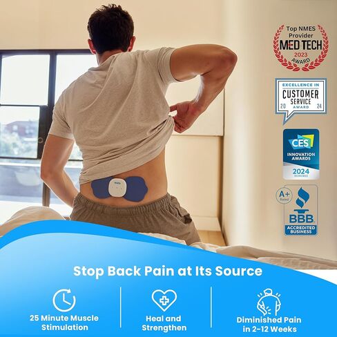 NeuroMD: Corrective Therapy Device for Back Pain - NMES Wireless Electrode Pads | Muscle Stimulator for Pain Relief | 2 Studied Modes for Back Pain, Muscle Strengthening & Sciatica in Kuwait