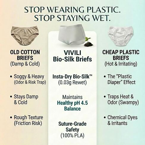 Bio-Silk Disposable Underwear for Women (6 Count, Fits S-M) — Postpartum & Heavy Flow Period Briefs, High Waist C-Section Pad Holder | Plant-Based, Breathable, Hypoallergenic in Kuwait