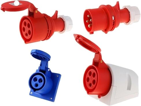 1pc Waterproof Industrial Plug and Socket Connector - 16A & 32A Plug IP44 Rated for Use(3 Core 16a Concealed) in Saudi Arabia