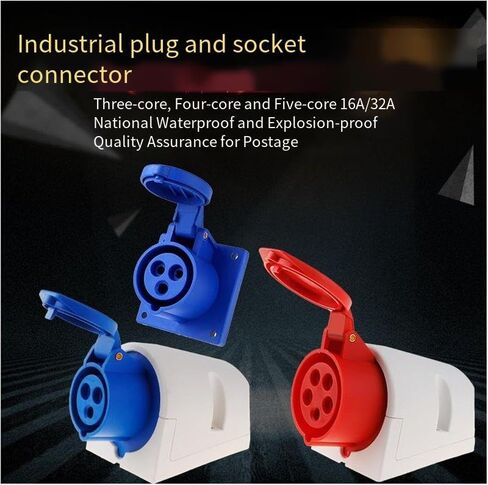 1pc Waterproof Industrial Plug and Socket Connector - 16A & 32A Plug IP44 Rated for Use(3 Core 16a Concealed) in Saudi Arabia