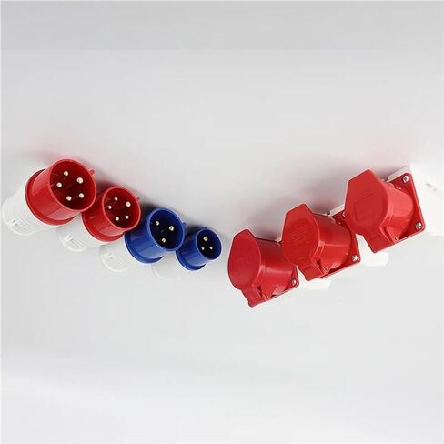 1pc IP44 Waterproof Industrial Plug Socket - 5Pin 16A Electrical Connector for Wall Mounting - and White in Saudi Arabia