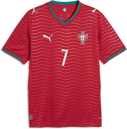 PUMA Mens Portugal 2026 Home Player V-Neck Short Sleeve Replica Jersey Casual - Red in Saudi Arabia