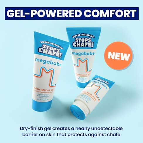 جل إنقاذ الفخذين من ميجاباب | حاجز شفاف مضاد للاحتكاك للغضب | مقاومة للعرق | أداة توزيع المكياج بدون فوضى | الفخذين وخطوط الصدرية والمزيد | 2.5 أونصة سائلة in Kuwait