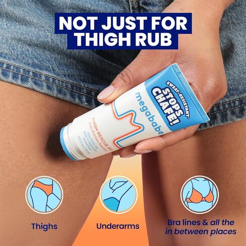 جل إنقاذ الفخذين من ميجاباب | حاجز شفاف مضاد للاحتكاك للغضب | مقاومة للعرق | أداة توزيع المكياج بدون فوضى | الفخذين وخطوط الصدرية والمزيد | 2.5 أونصة سائلة in Kuwait