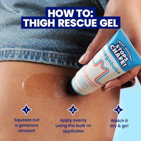 جل إنقاذ الفخذين من ميجاباب | حاجز شفاف مضاد للاحتكاك للغضب | مقاومة للعرق | أداة توزيع المكياج بدون فوضى | الفخذين وخطوط الصدرية والمزيد | 2.5 أونصة سائلة in Kuwait