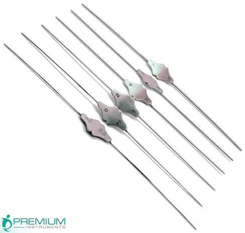 6 Pcs Bowman Lacrimal Probe 6" Surgical Dental ENT 0000-000, 00-0, 1-2, 3-4, 5-6, 7-8 in Saudi Arabia