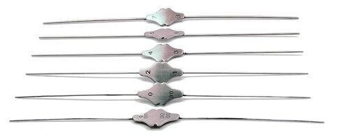 6 Pcs Bowman Lacrimal Probe 6" Surgical Dental ENT 0000-000, 00-0, 1-2, 3-4, 5-6, 7-8 in Saudi Arabia