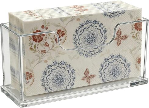 Acrylic Napkin Holder Clear Vertical Guest Towel Dispenser 4mm Thick, Waterproof Stackable Hand Towel Box for Bathroom Kitchen Dining Table Home Hotel, Modern Gift (Vertical) in Saudi Arabia