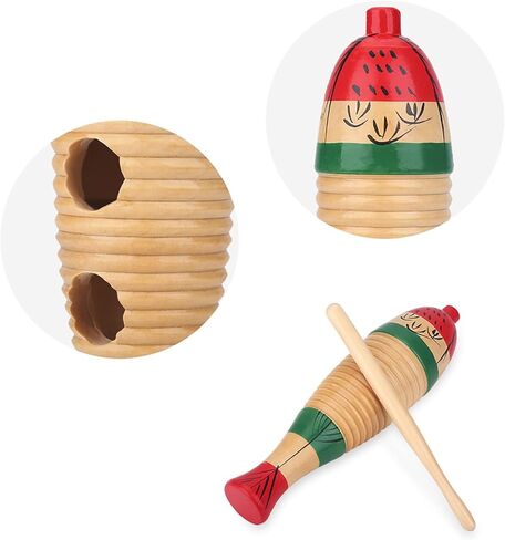 Colorful Fish Shaped Guiro Instrumen, Guiro Instrument Fish Shaped with Rhythm Sticks for Adults (21cm) in Kuwait