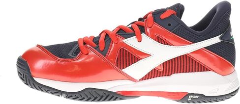 حذاء رياضي للتنس B.Icon 2 للأولاد من Diadora - أزرق، أحمر، أبيض - مقاس 5.5 M in Saudi Arabia