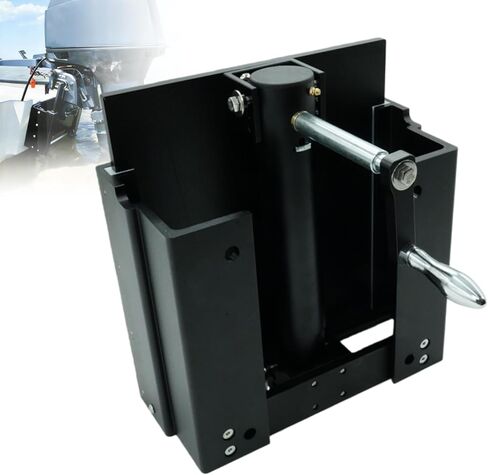 Adjustable Manual Boat Jack Plate for Outboard Motors Up to 30hp, Standard Manual Jack Plate with Easy On-Water Adjustment, High Grade Marine Material, Black in Kuwait