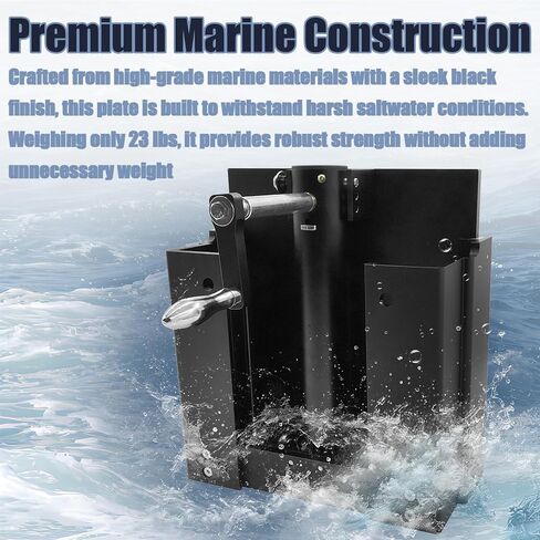 Adjustable Manual Boat Jack Plate for Outboard Motors Up to 30hp, Standard Manual Jack Plate with Easy On-Water Adjustment, High Grade Marine Material, Black in Kuwait