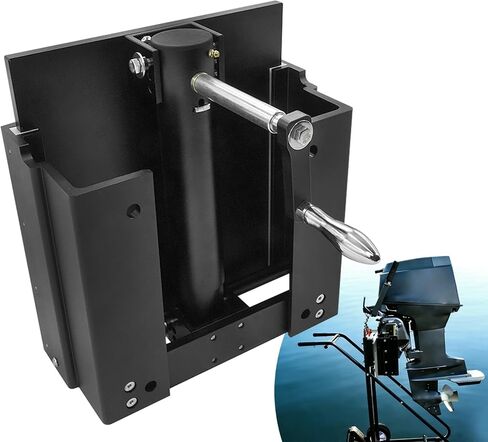 Adjustable Manual Boat Jack Plate for Outboard Motors Up to 30hp, Standard Manual Jack Plate with Easy On-Water Adjustment, High Grade Marine Material, Black in Kuwait