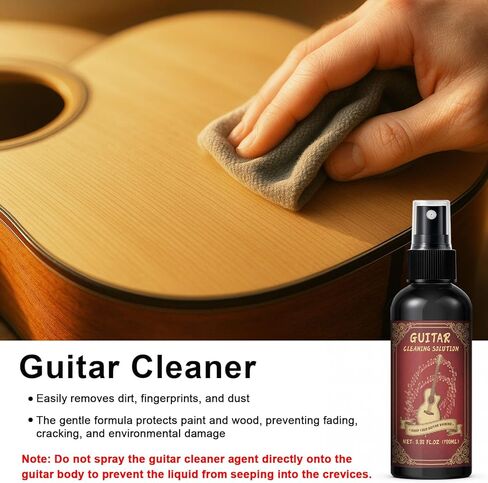 9pcs Guitar Cleaning Maintenance Kit with Guitar Cleaner, Polish, Fretboard Oil, String Oil, for All Guitar Types, Ideal for Beginners, Players, and Collectors in Kuwait