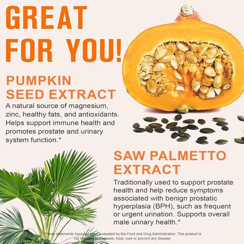 Pumpkin Seeds Oil Capsules 300PCS, 1000mg Cold-Press Pumpkin Seeds Oil, Support Healthy Hair, Urinary System Health, Essential Fatty Acids, 100% Additives Free, GMP Certified in Kuwait