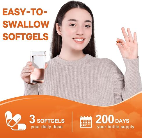 Pumpkin Seed Oil with Saw Palmetto Softgels, 3000mg Per Serving, 600 Softgels | Cold-Pressed with Essential Fatty Acids & Phytosterols | Supports Hair, Urinary, Bladder & Prostate Health | Non-GMO in Kuwait