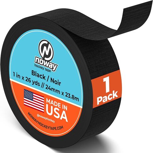 Noway Hockey White or Black Hockey Tape – 1" x 26 Yards, Made in USA, Cloth Hockey Stick Tape for Blade and Handle, Strong Adhesive and Water Resistant, Multi-Purpose for Hockey, Lacrosse, & Baseball in Kuwait