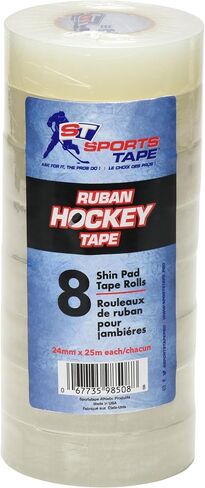 SportsTape Clear Hockey Tape - for Socks and Gear, Easy to Stretch and Tear (8 Pack) One Size in Kuwait