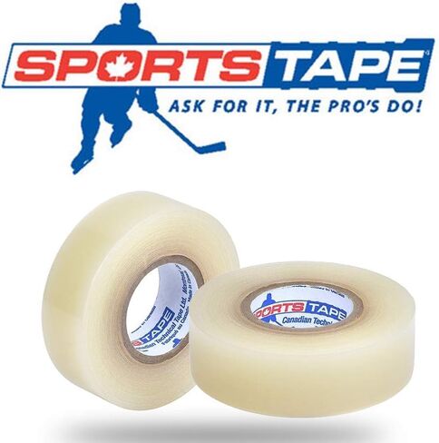 SportsTape Clear Hockey Tape - for Socks and Gear, Easy to Stretch and Tear (8 Pack) One Size in Kuwait