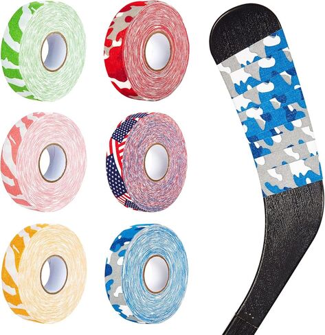 Deekin 6 Rolls Hockey Tape USA Flag Camo Lacrosse Stick Tape Waterproof Non Slip Hockey Athletic Sports Stick Baseball, 1'' x 27 Yards/Roll in Kuwait