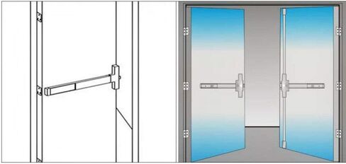 مقابض قضيب دفع الباب، جهاز خروج تجاري عالي التحمل، من الفولاذ المقاوم للصدأ، 27 بوصة in Kuwait