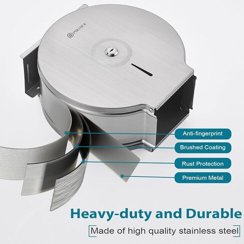 Commercial Jumbo Toilet Paper Dispenser with Shelf, 304 Stainless Steel 9" Roll Paper Holder Wall Mount, Bathroom Tissue Roll Dispenser with Lock Key, in Kuwait