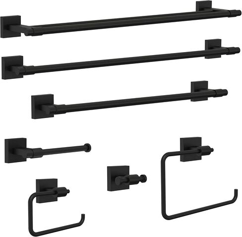 Franklin Brass Maxted (1-Pack) Toilet Paper Holder Matte Black Tissue Roll Holder for Bathroom Organization and Storage European Single Post Toilet Tissue Holder Wall Bathroom Accessories MAX51-FB in Kuwait