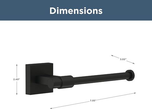 Franklin Brass Maxted (1-Pack) Toilet Paper Holder Matte Black Tissue Roll Holder for Bathroom Organization and Storage European Single Post Toilet Tissue Holder Wall Bathroom Accessories MAX51-FB in Kuwait