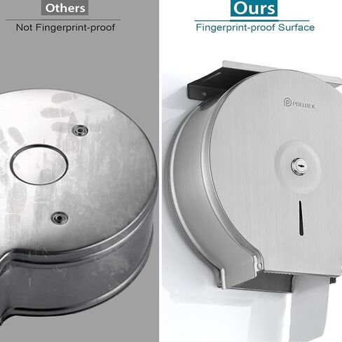 Commercial Jumbo Toilet Paper Dispenser with Shelf, 304 Stainless Steel 9" Roll Paper Holder Wall Mount, Bathroom Tissue Roll Dispenser with Lock Key, in Kuwait