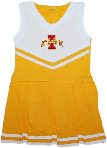 Creative Knitwear Iowa State Cyclones Baby and Toddler Cheerleader Bodysuit Dress Gold in Saudi Arabia