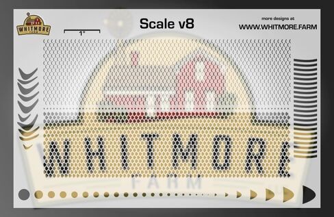 Whitmore Farm Scale v8 Mesh Fishing Lure Airbrush Stencil - Mylar Reusable (7.5 Mil Mylar) in Kuwait