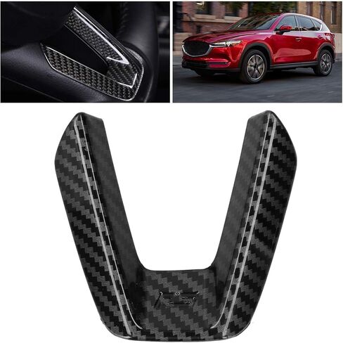 Steering Wheel Trim, Car Steering Wheel Trim Cover Sequin Decorative Stickers Fit for Mazda 3 Axela/CX-4/CX-5(Glossy Black) in Saudi Arabia
