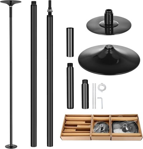 Professional 45mm Spin Dance Pole, Adjustable Height 7-9.1Ft Portable Dance Pole, Heavy-Duty Steel Poles for Home, Anti-Rust Finish, Dancing Poles for Club, Gym, Pub, Party in Saudi Arabia